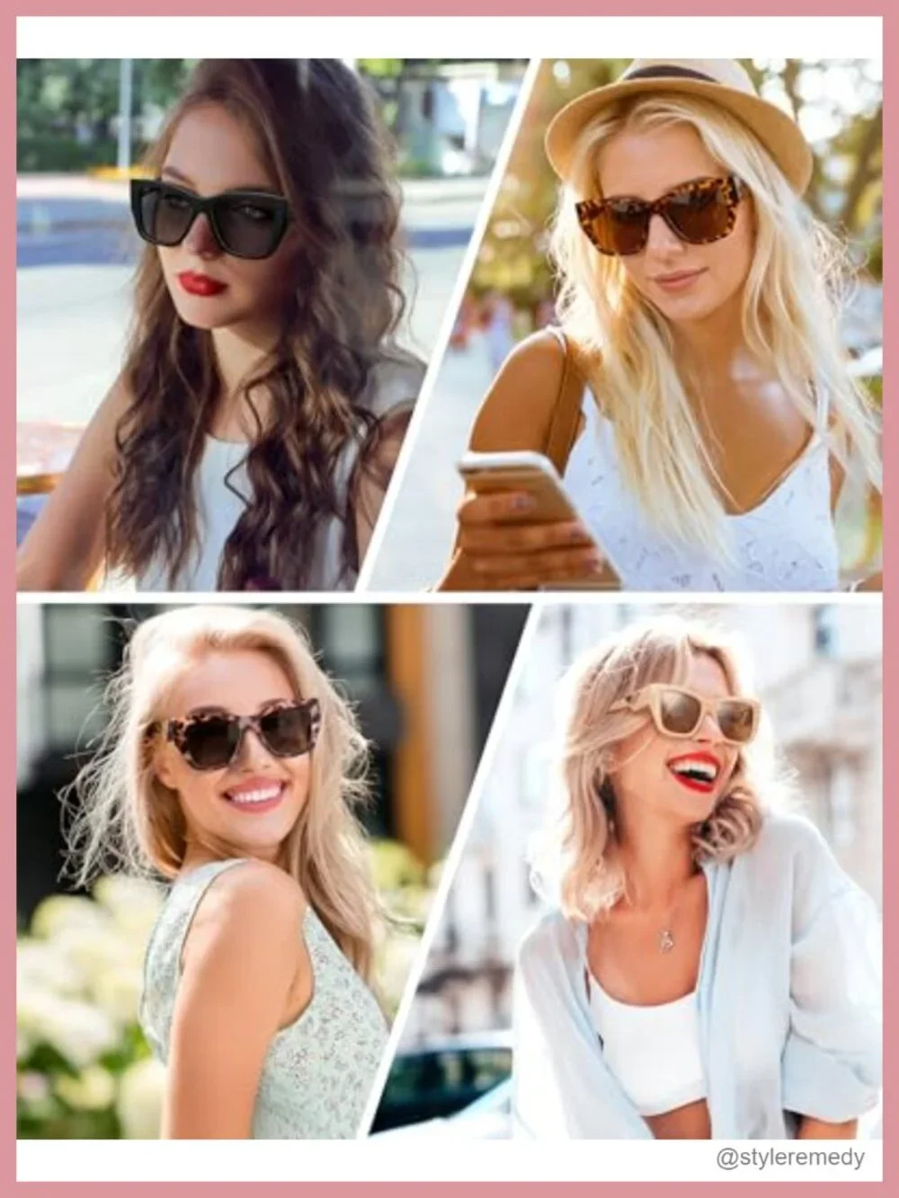 Retro Oversized Square Polarized Sunglasses for Women UV400 Plastic Frame